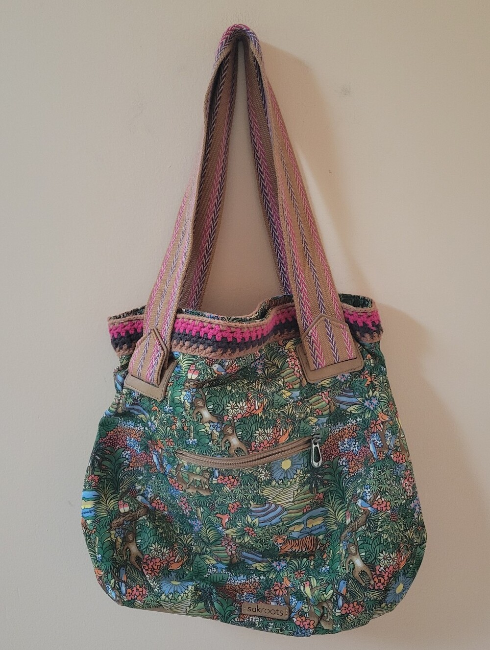Sakroots Tropical Jungle Print Shoulder Bag